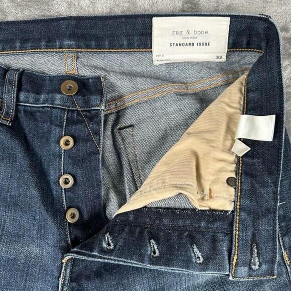 Rag & Bone Jeans Mens 32 USA - American Selvedge Denim Tempest Slim Leg Fit 2 - Picture 5 of 16